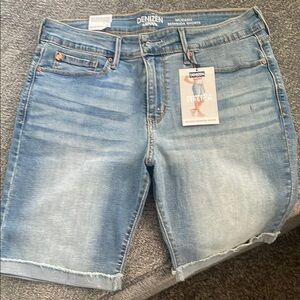 Levi's Blue Bermuda Shorts Distressed Denim